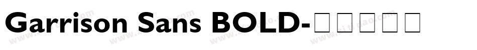 Garrison Sans BOLD字体转换